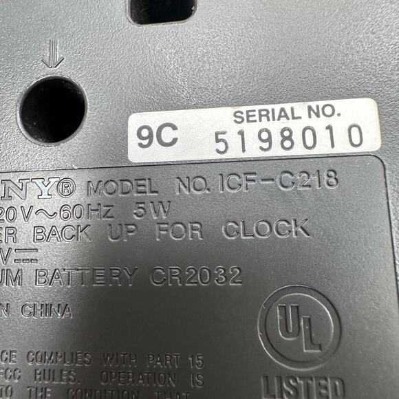 Sony ICF-C218 Dream Machine Clock Radio AM/FM Digital Alarm 5W Snooze & Sleep - Picture 7 of 7